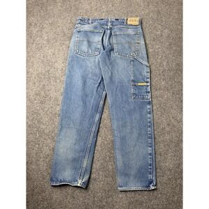 Mens Denim PRSN BLU Blue Carpenter Jeans Made in USA, Size 35x34